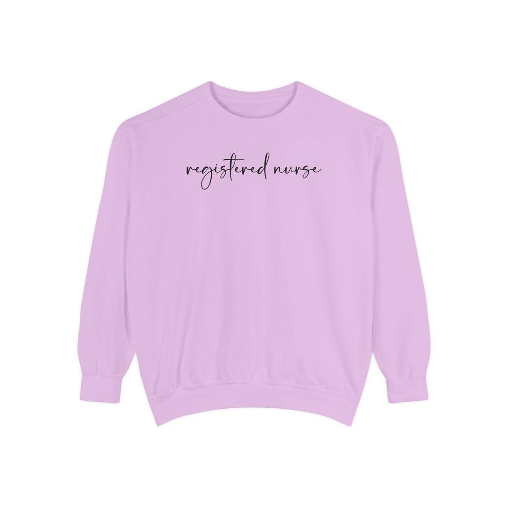 Registered Nurse Embroidered Script Sweatshirt