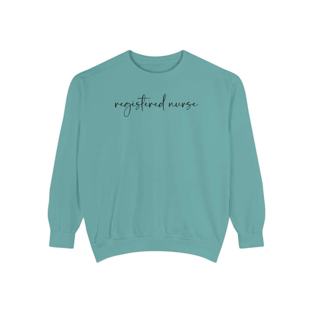 Registered Nurse Embroidered Script Sweatshirt