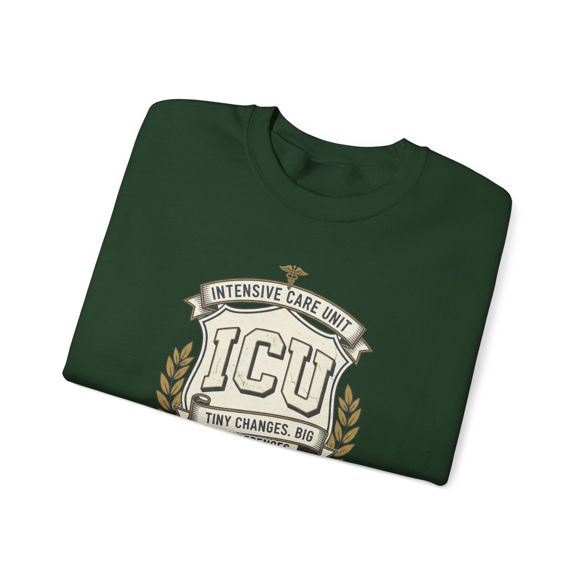 ICU Crest Sweatshirt — Intensive Care Unit Nurse & Doctor Gift