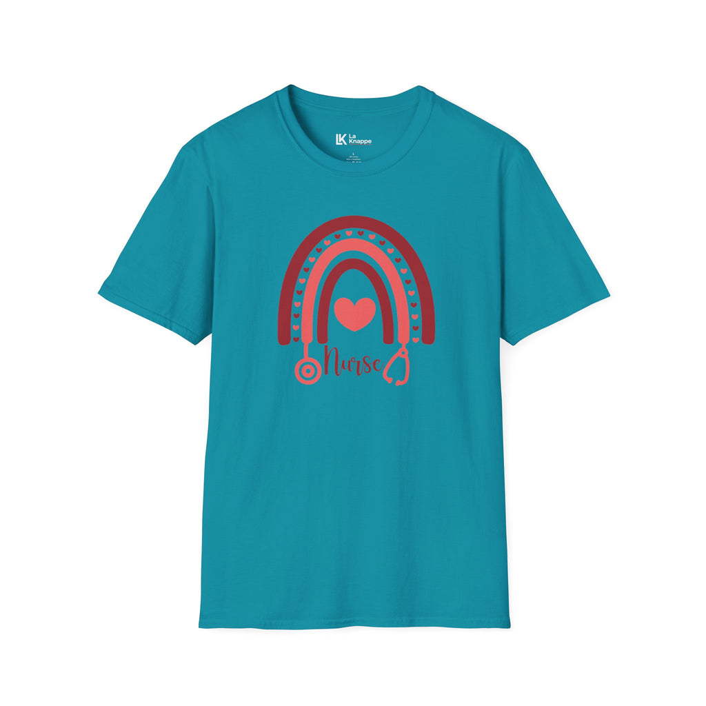 School Nurse Rainbow Heart Tshirt