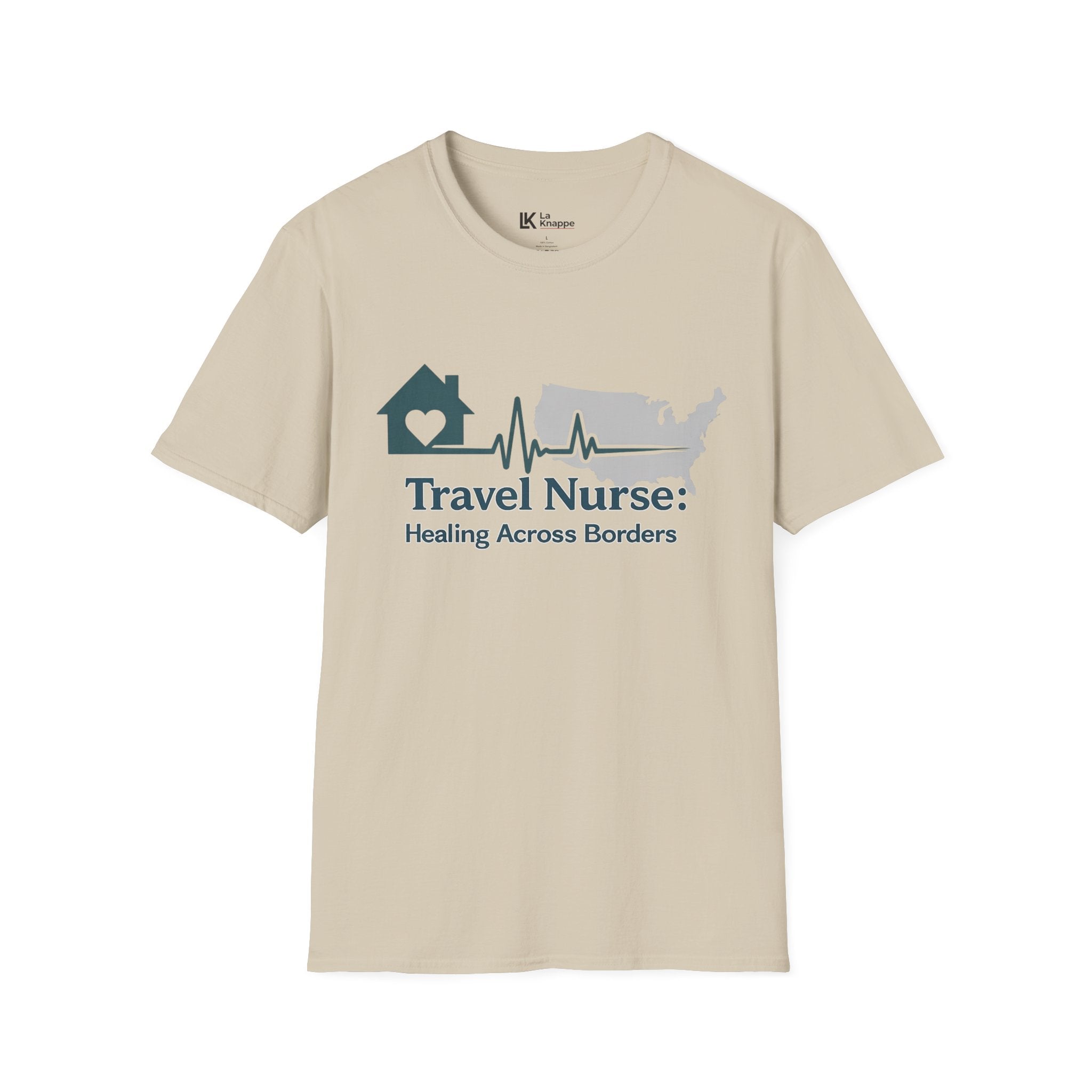 Travel Nurse tee - "Home With A Heart Travel Nurses Healing Across Border" Graphic Tee