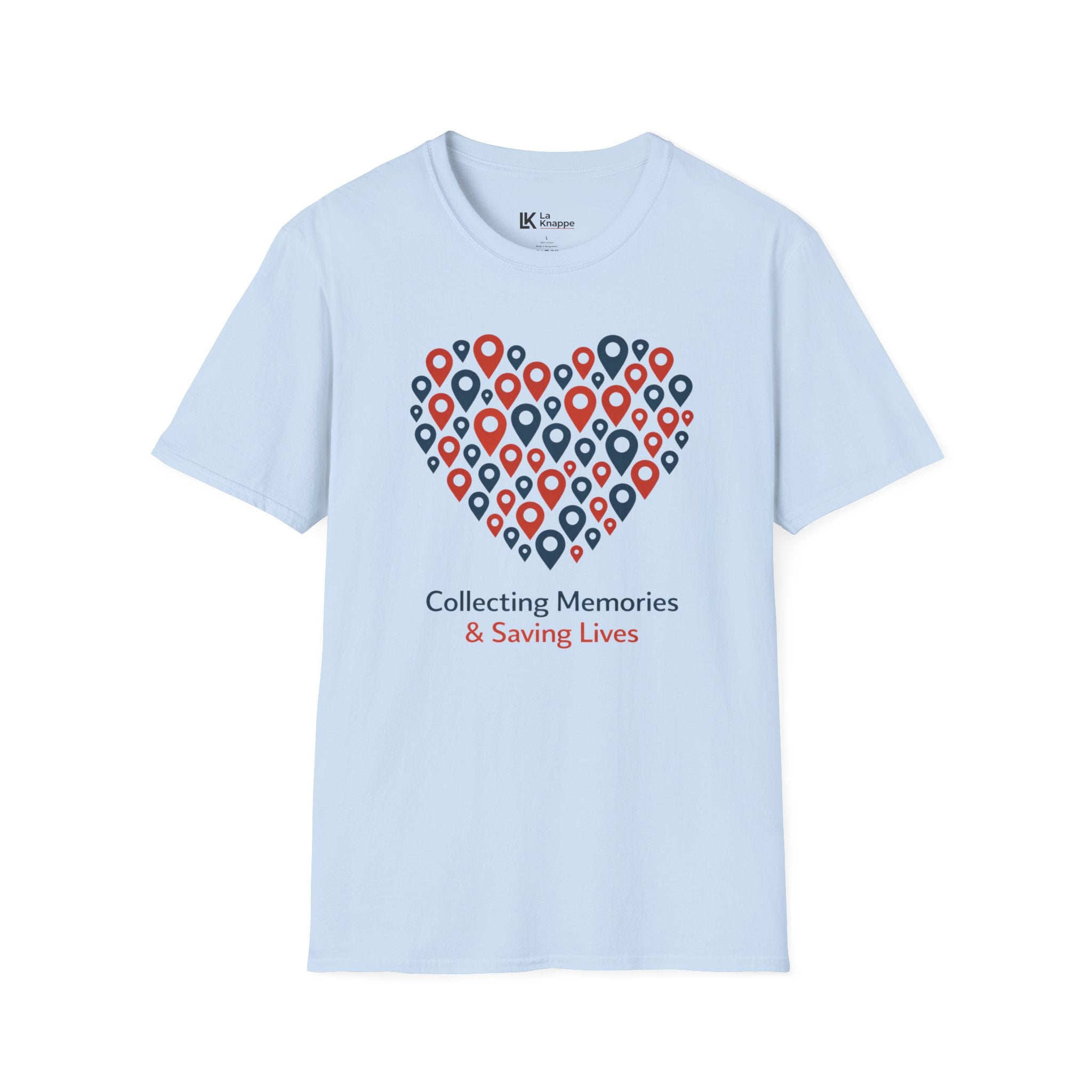 Travel T-Shirt – "Collecting Memories, Saving Lives" Graphic Travel Nurse Tee