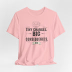 ICU Nurse Tee — "Tiny Changes. Big Consequences." Medical ICU Shirt