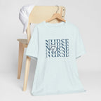 Nurse Stethoscope Graphic Tee — Repeating 'NURSE' Design Student Nurse Cool Nurse Gift For Nurse