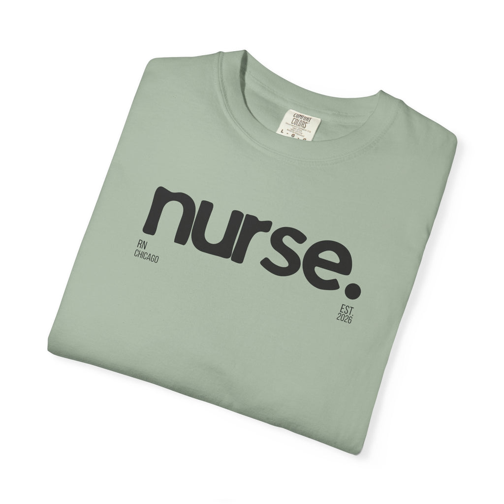 Nurse Chicago Graphic Tee — 'nurse.' Minimalist Medical T‑Shirt