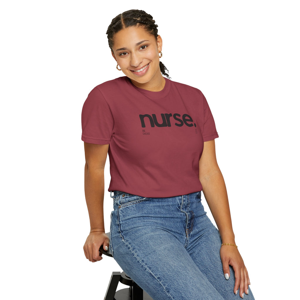 Nurse Chicago Graphic Tee — 'nurse.' Minimalist Medical T‑Shirt