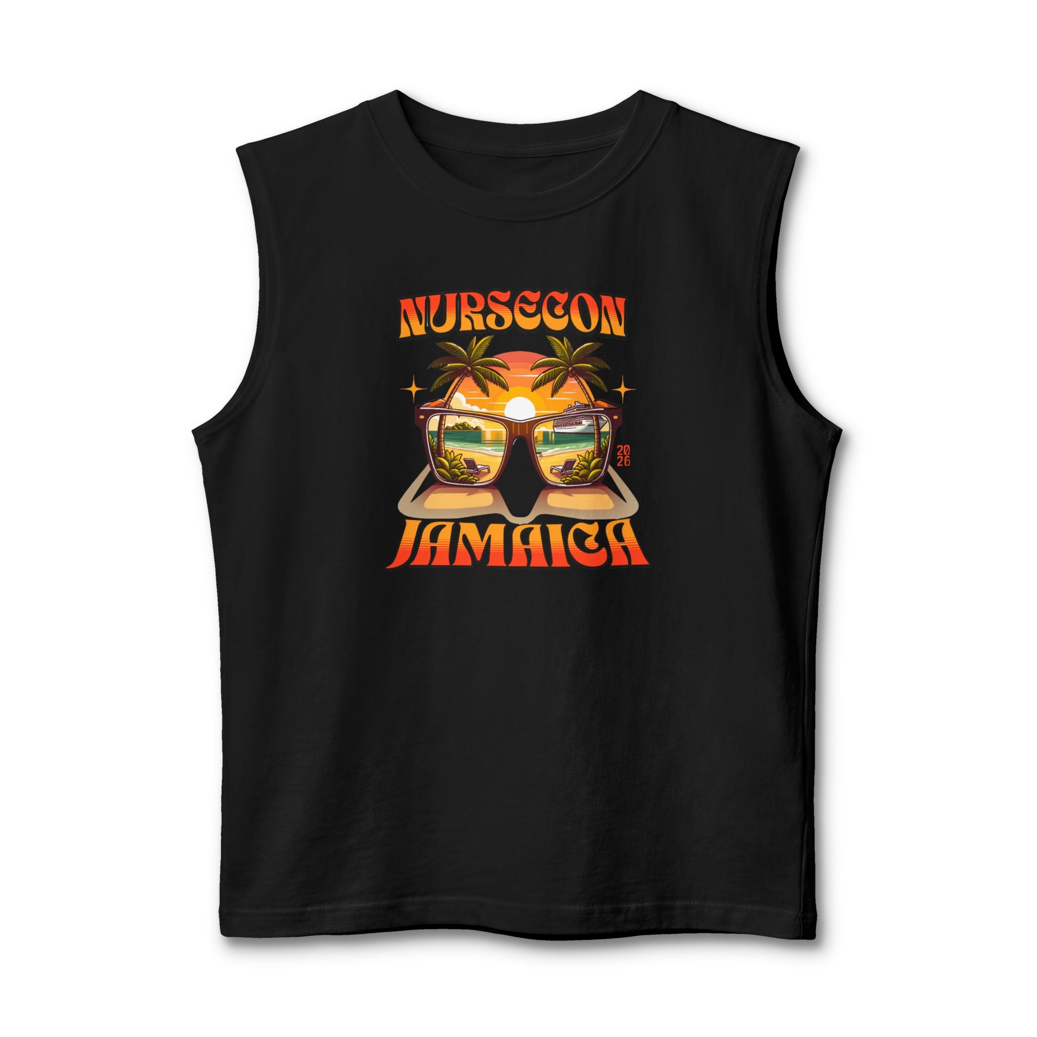 NurseCon Sunset Vibe Jamaica Muscle Tank  Nurse Cruise Trip T-Shirt