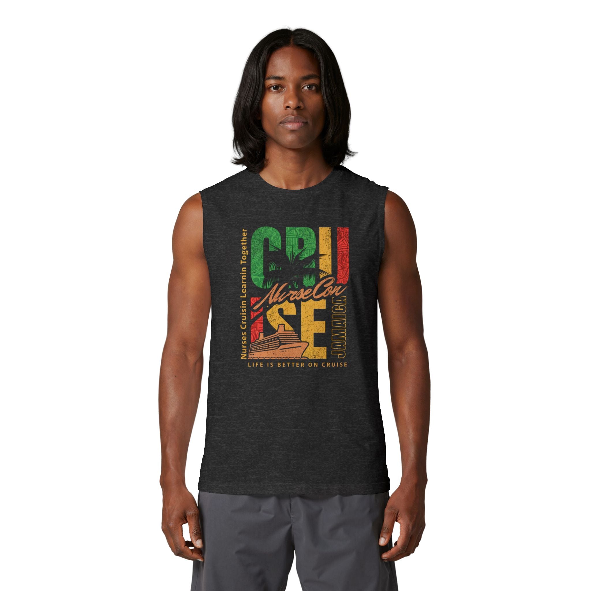 NurseCon Cruise Jamaica Muscle Tank — Life Is Better on Cruise Vintage Palm Tee Nurse Cruise Trip