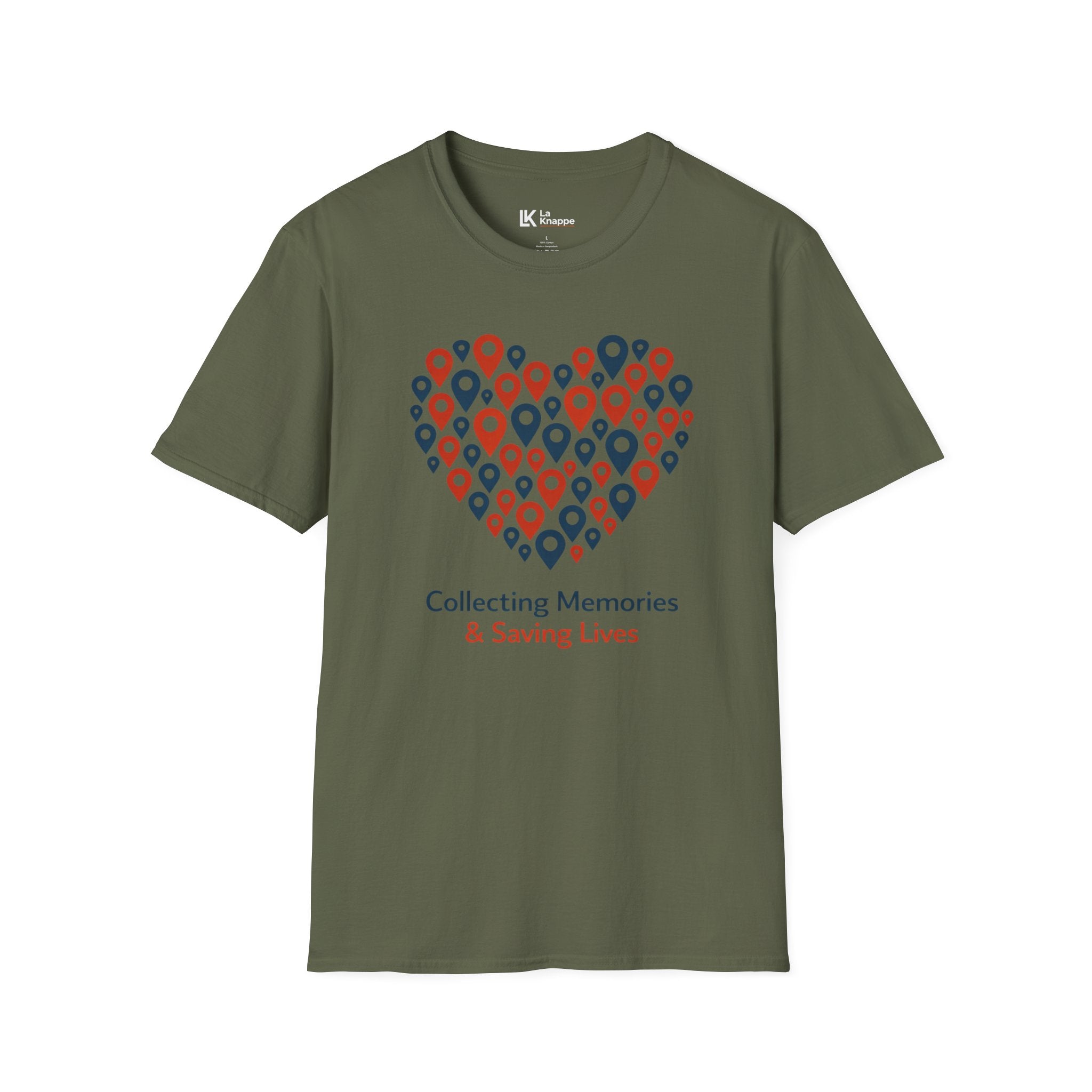 Travel T-Shirt – "Collecting Memories, Saving Lives" Graphic Travel Nurse Tee