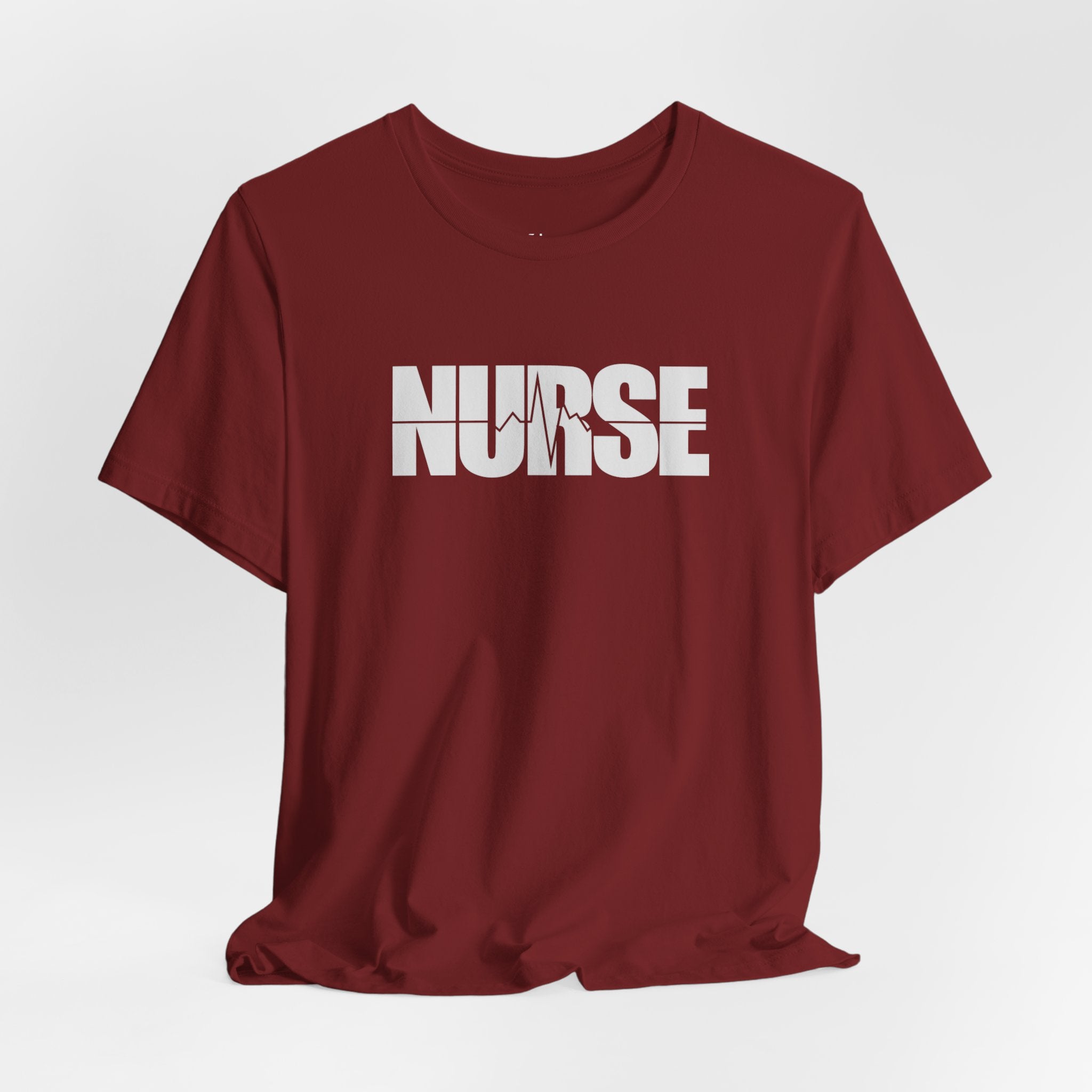 Nurse Graphic Tee — Bold 'NURSE' White Logo Shirt for Healthcare Heroes Nurse Gift Student Nurse