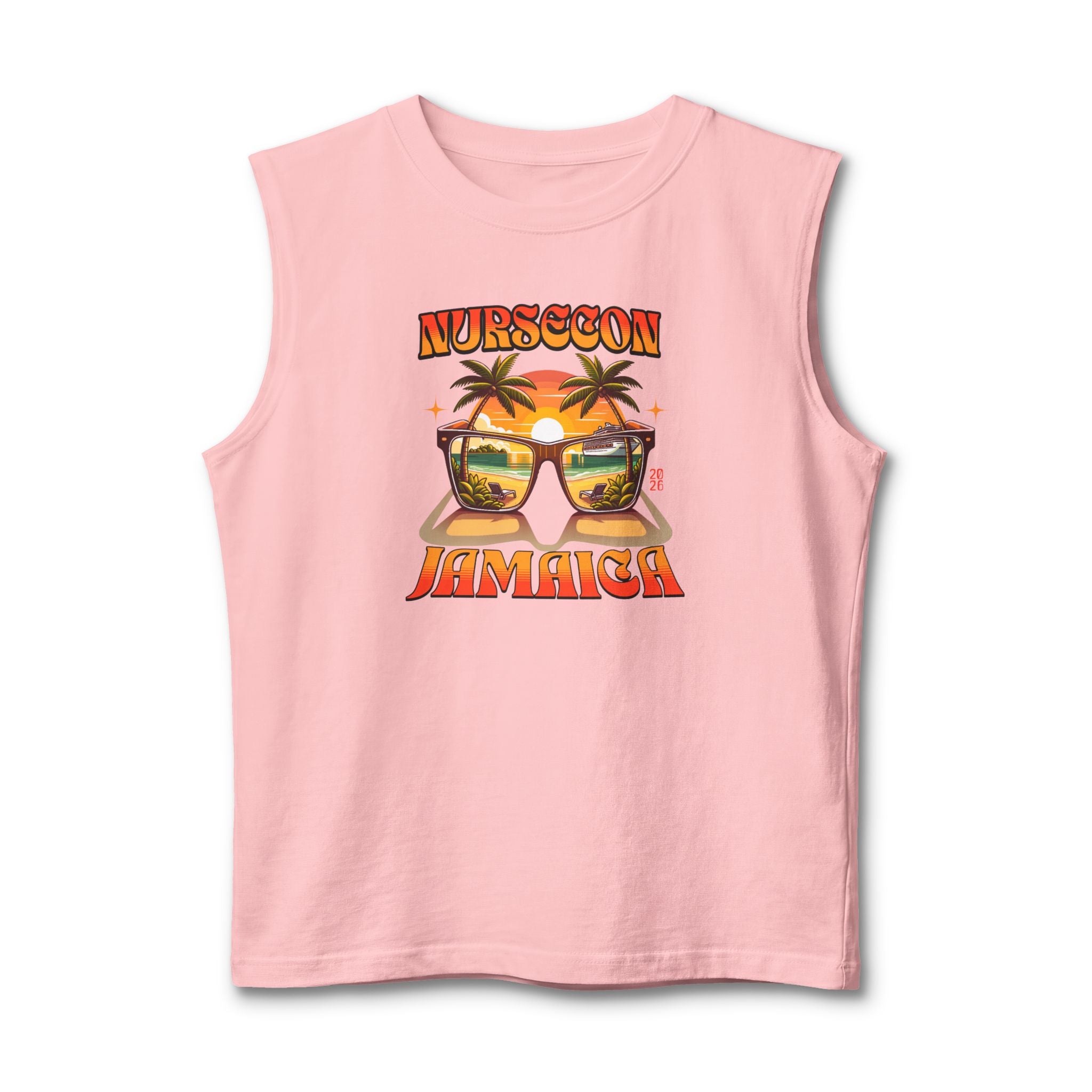 NurseCon Sunset Vibe Jamaica Muscle Tank  Nurse Cruise Trip T-Shirt