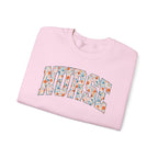 Nurse Floral Crewneck Sweatshirt