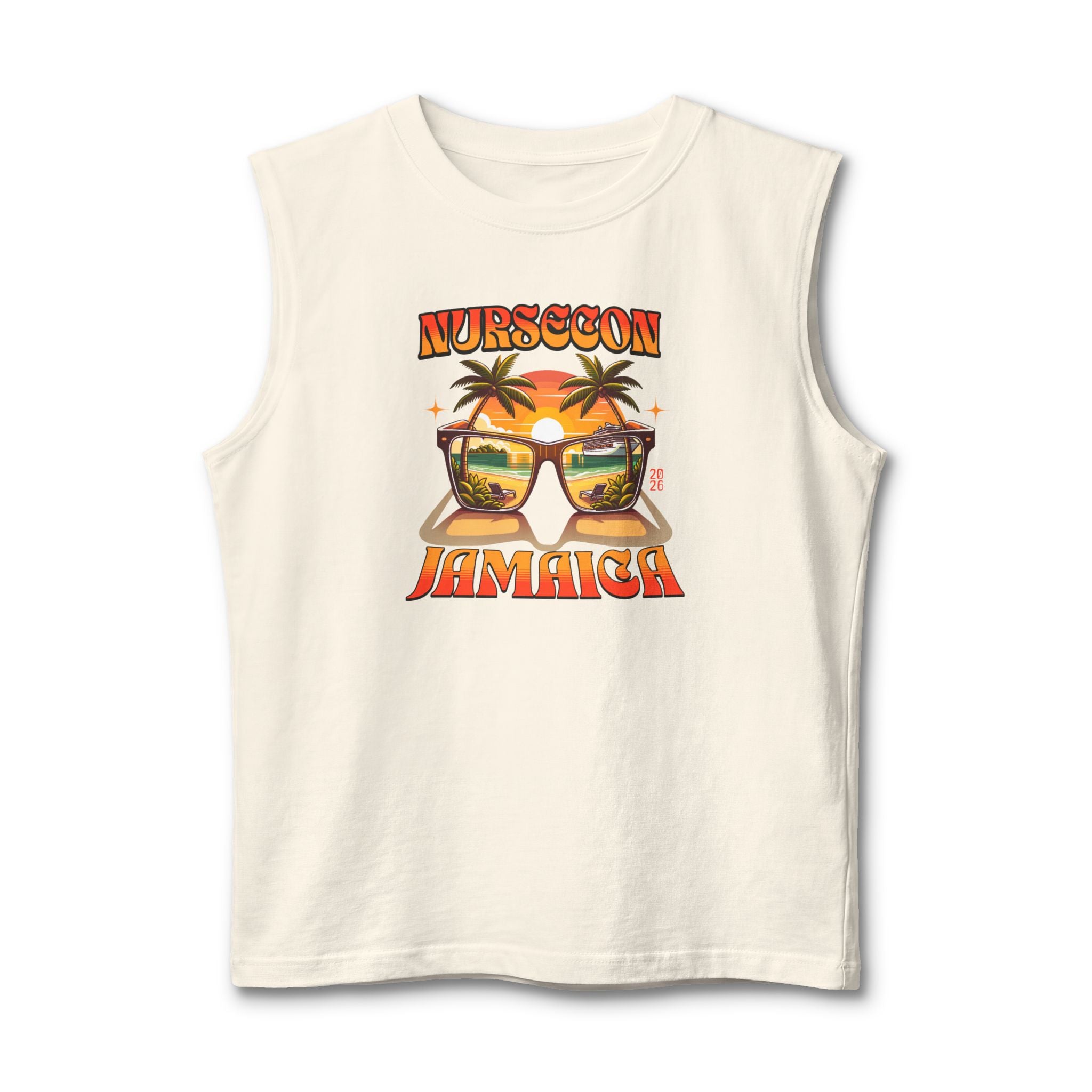 NurseCon Sunset Vibe Jamaica Muscle Tank  Nurse Cruise Trip T-Shirt