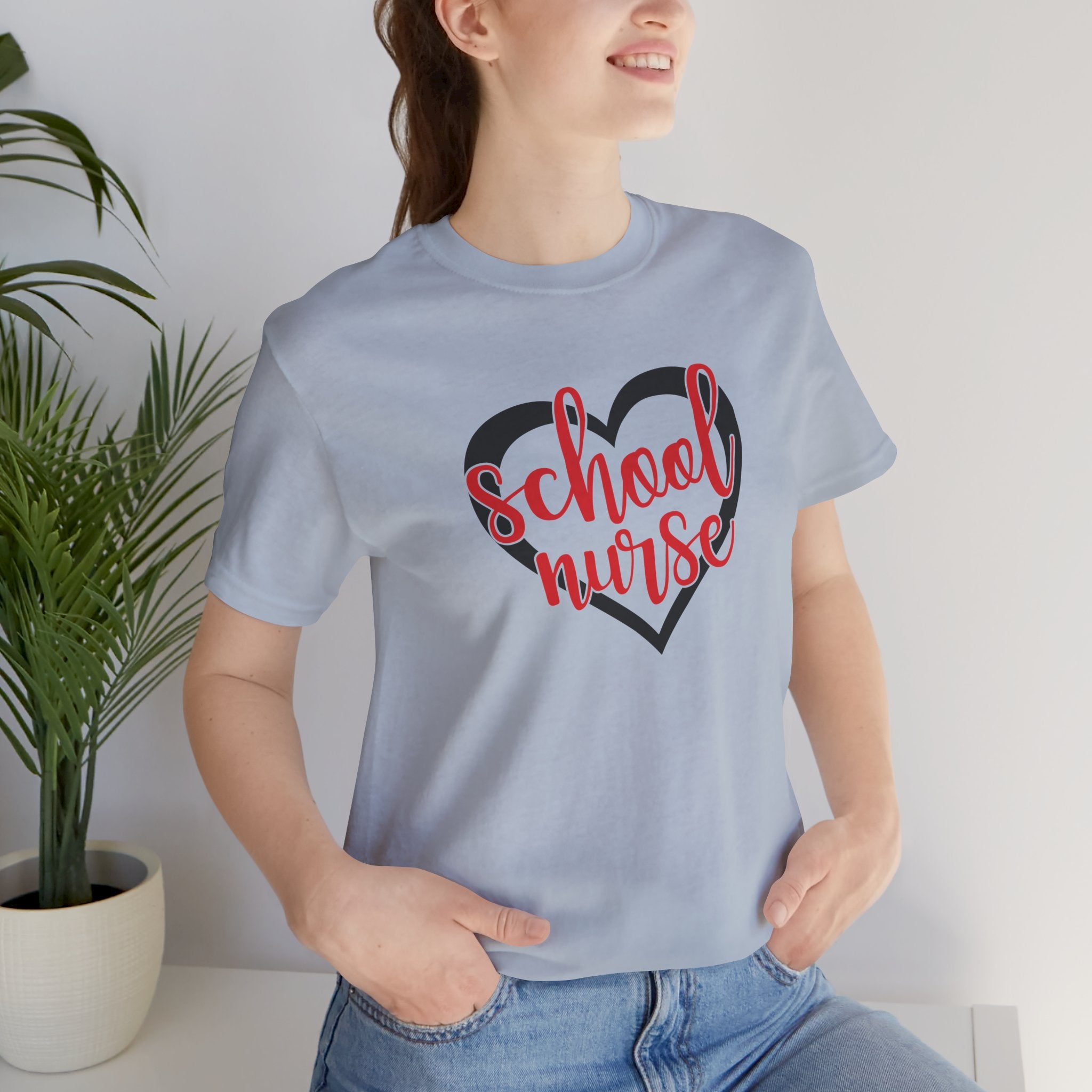 School Nurse Heart T-Shirt — Cute Teacher/Healthcare Appreciation Tee