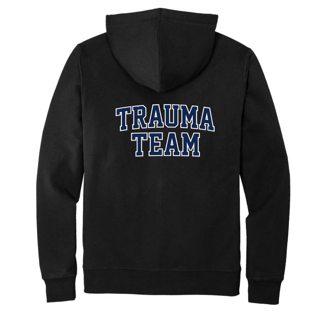 Trauma Team Nurse Fleece Hoodie Full-Zip — Lightweight Trauma RN Hoodie