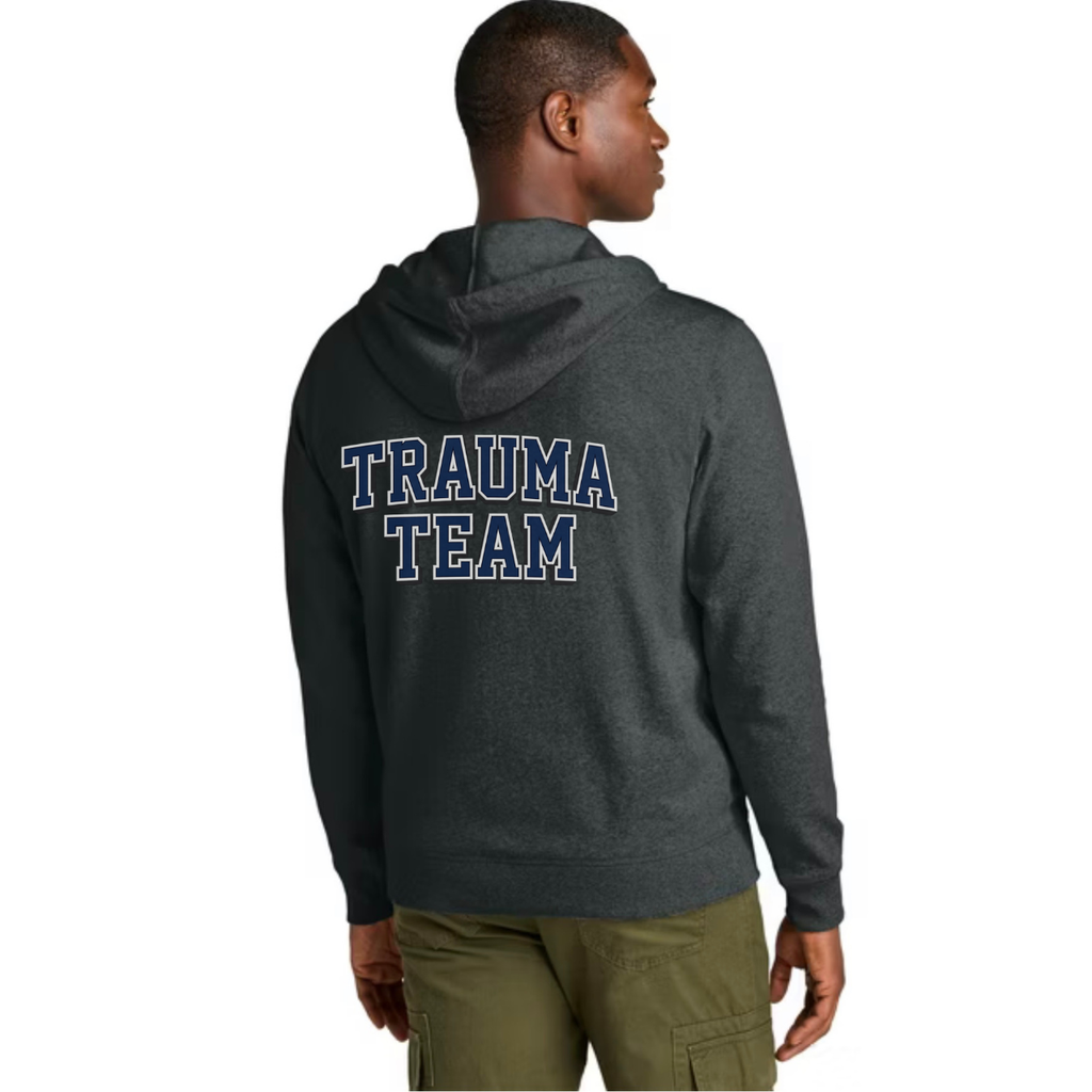 Trauma Team Nurse Fleece Hoodie Full-Zip — Lightweight Trauma RN Hoodie