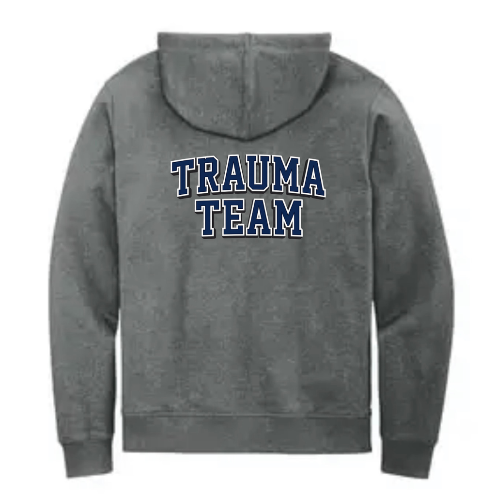Trauma Team Nurse Fleece Hoodie Full-Zip — Lightweight Trauma RN Hoodie
