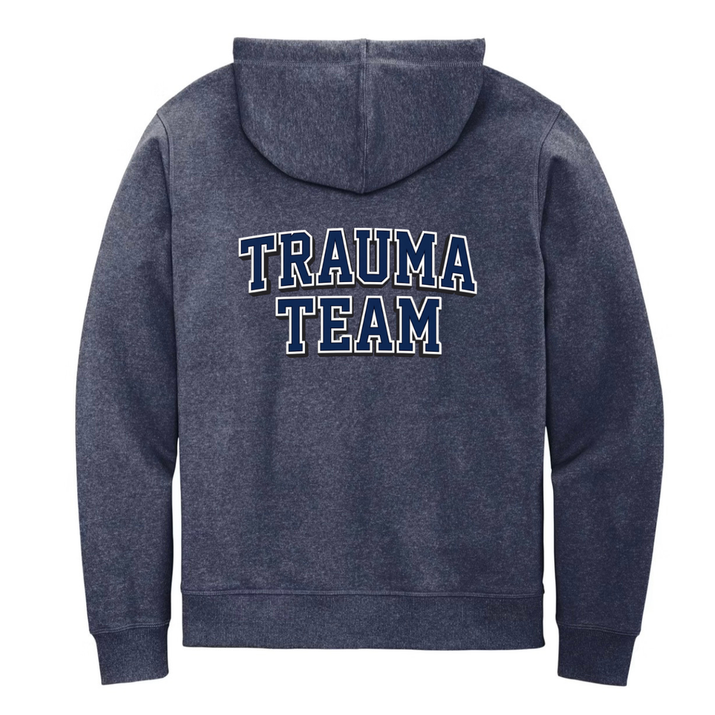 Trauma Team Nurse Fleece Hoodie Full-Zip — Lightweight Trauma RN Hoodie