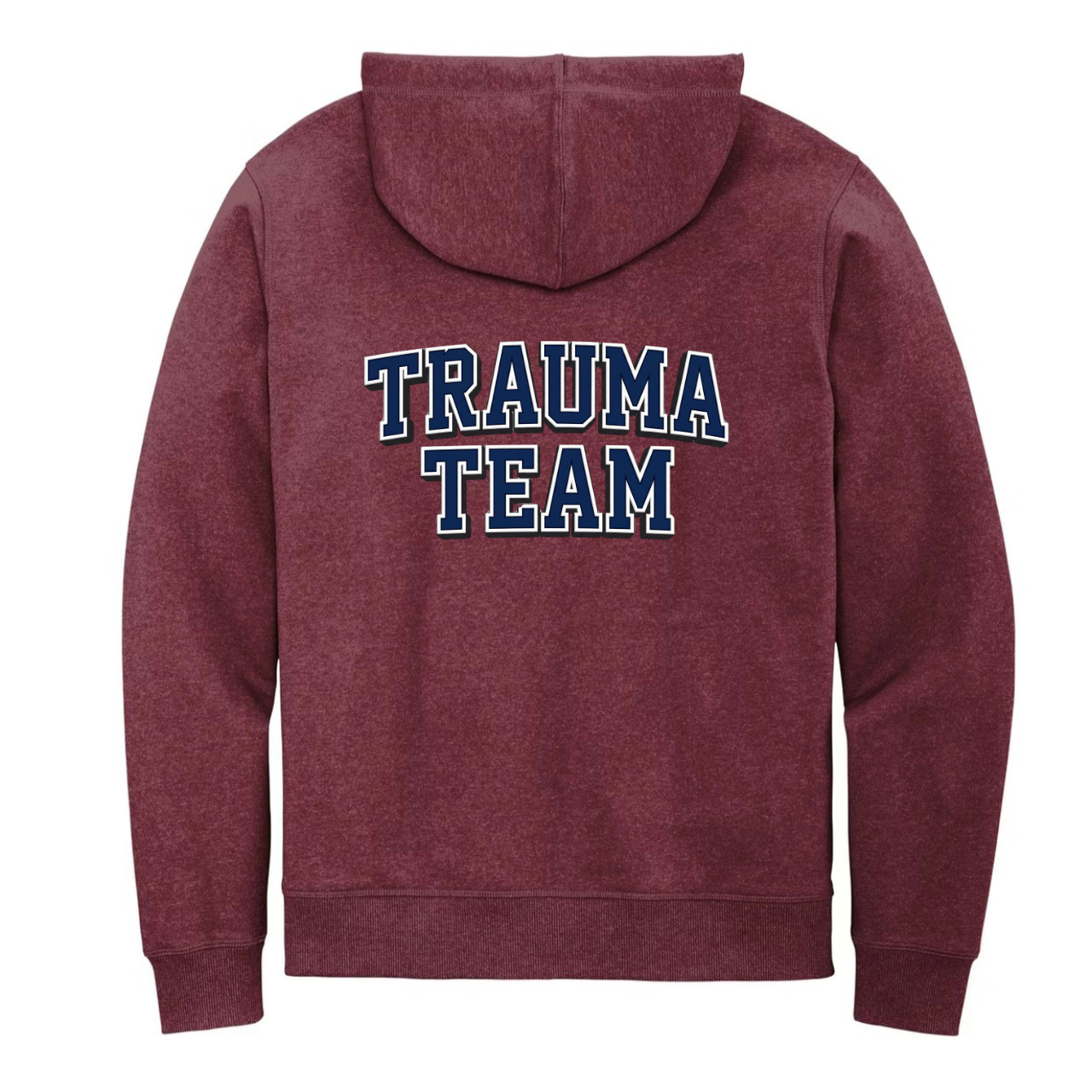 Trauma Team Nurse Fleece Hoodie Full-Zip — Lightweight Trauma RN Hoodie
